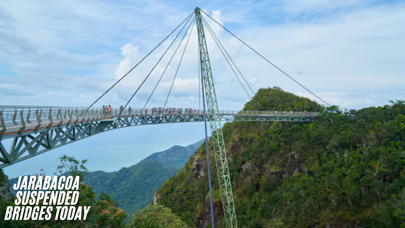 Jarabacoa suspended bridges today showcasing lush landscapes and thrilling suspension designs