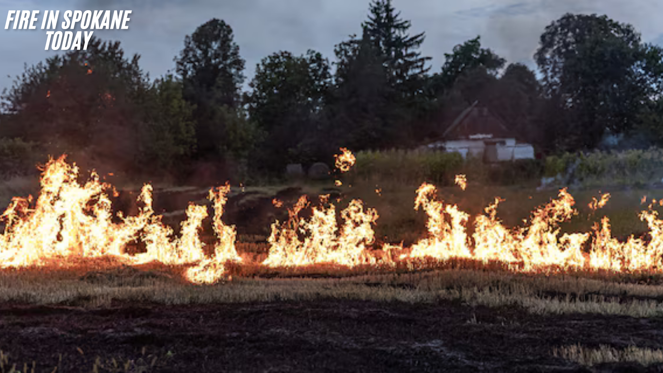 Emergency response to fire in Spokane today