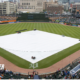 MLB weather today showing clear skies and a baseball field.