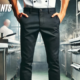 A professional chef wearing durable and stylish chefs pants in a bustling kitchen